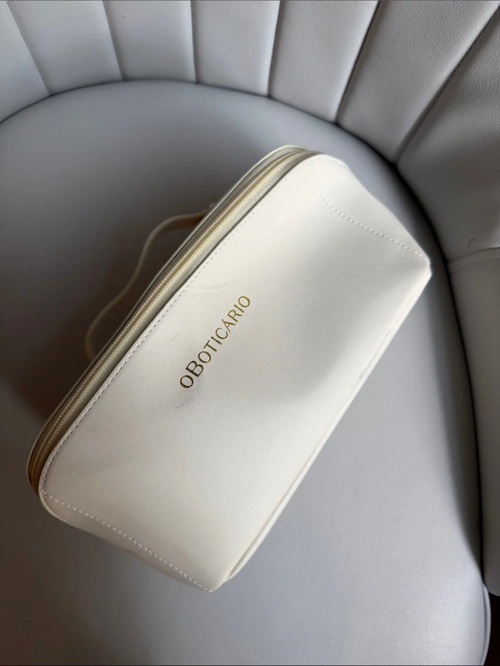 Cream Travel Cosmetic Case